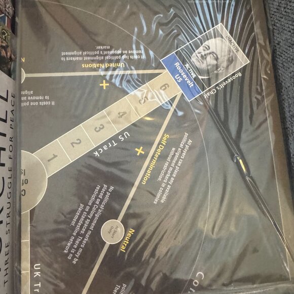 Churchill - Big Three Struggle for Peace (open, unpunched, cards sealed) GMT - Picture 10 of 14